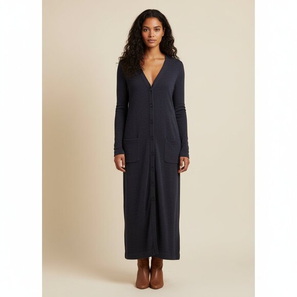 Banana Republic Womens Xsmall Vneck Duster Cardigan In Grey - Picture 1 of 14